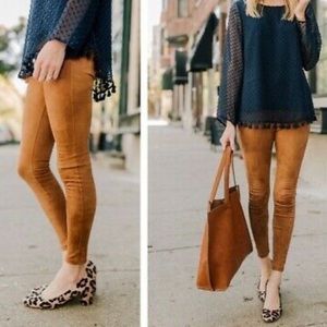 Anthropologie Faux Suede Leggings